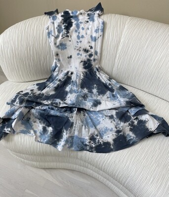 Luna Luz: Sleeveless Tied and Dyed Dress (Ships Immed in NEW Color: Clouds, 3 Left!)