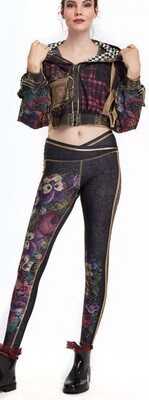 IPNG: Back To Black Pansy Color Block Legging (Some Ship Immed!)
