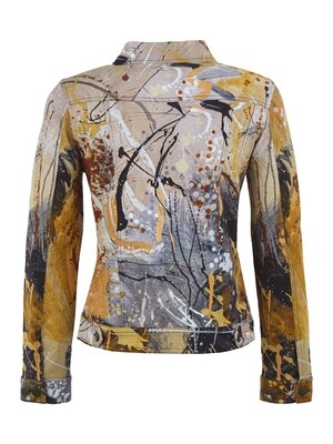 Simply Art Dolcezza: Honolulu Abstract Art Soft Denim Jacket