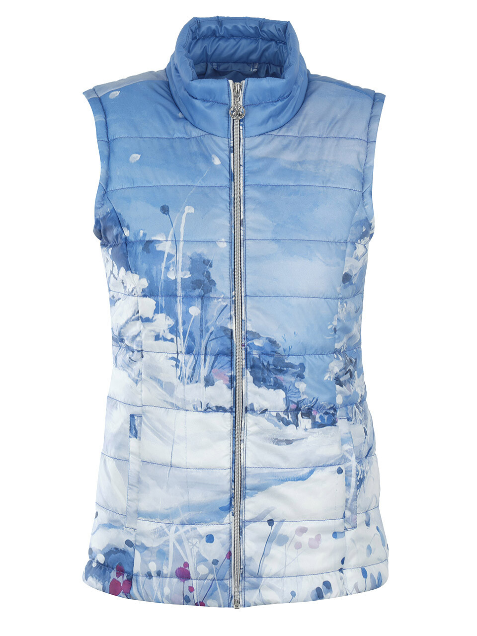 Simply Art Dolcezza: Snowfall Abstract Art Pocket Zip Vest