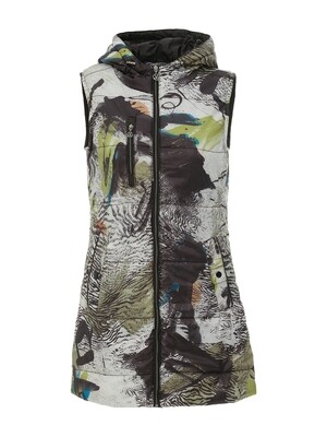 Simply Art Dolcezza: Safari Escape Abstract Art Hooded Long Vest