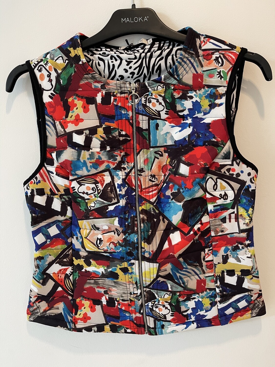 Maloka: The Many Faces Of Picasso Abstract Art Quilted Vest