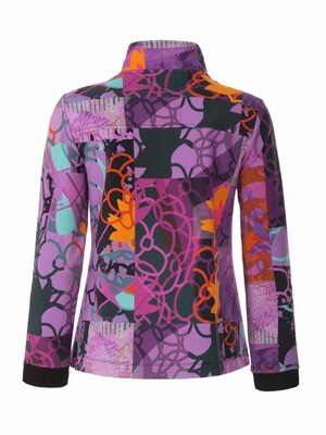 Simply Art Dolcezza: Digital Geometry Mauve Abstract Art Cardigan