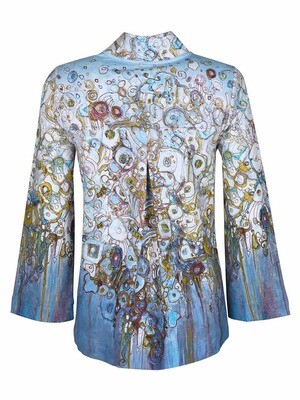 Simply Art Dolcezza: Symphonie Abstract Art Flared Jacket