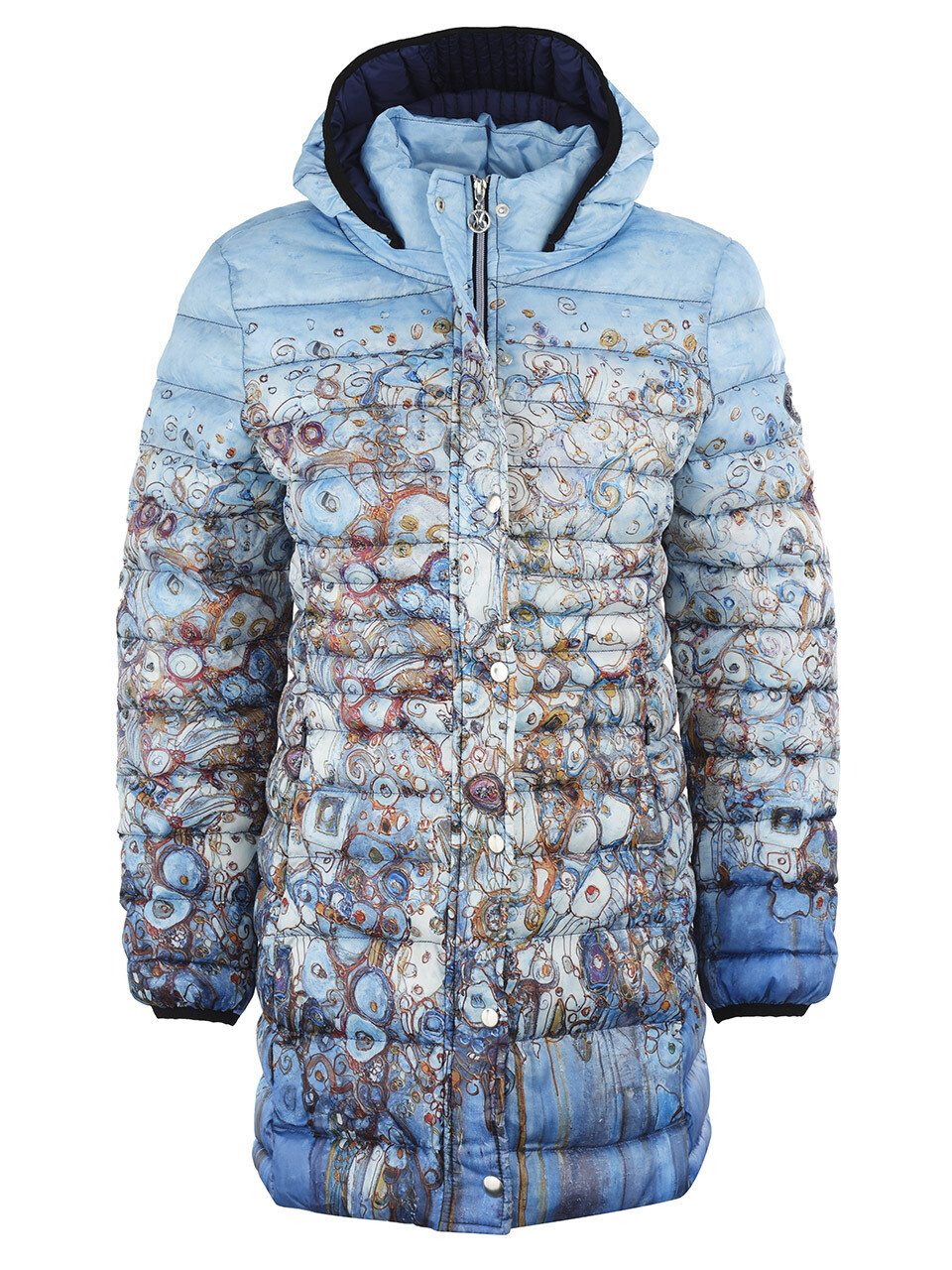 Simply Art Dolcezza: Symphonie Abstract Art Puffer Coat (1 Available at Special Price!)