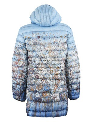 Simply Art Dolcezza: Symphonie Abstract Art Puffer Coat