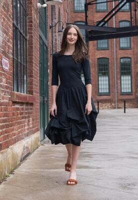 Luna Luz: Tied &amp; Dyed Off The Shoulder Godet Dress