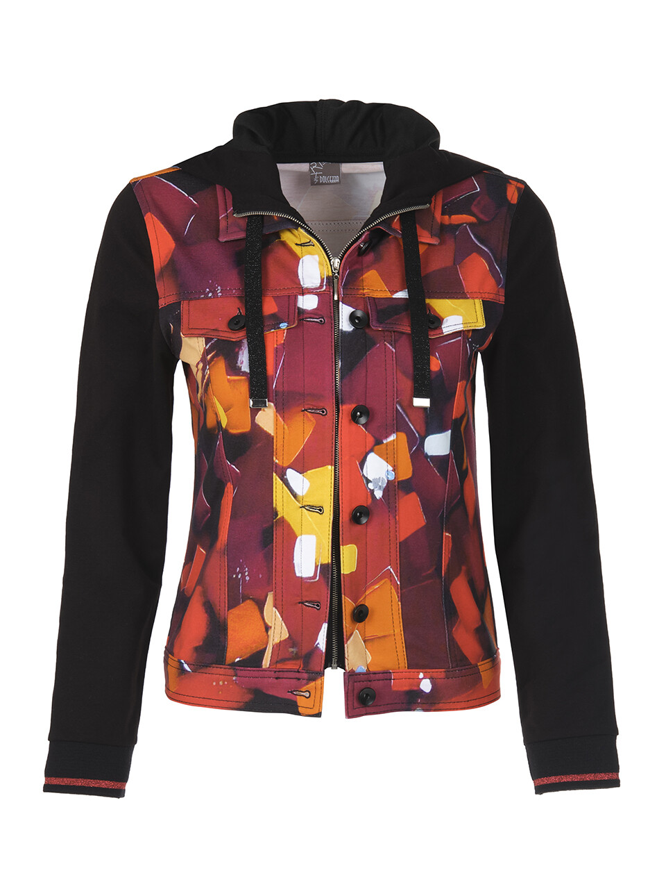 Simply Art Dolcezza: Insolite Abstract Art Soft Denim Hoodie Jacket