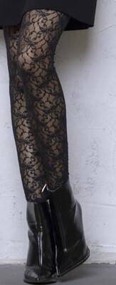Maloka: Black Rose Lace Leggings