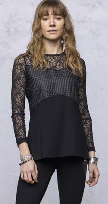 Maloka: Faux Leather Bodice T-Shirt Maloka: Faux Leather Bodice T-Shirt