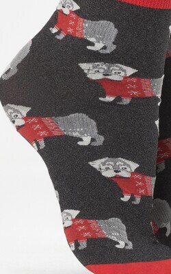 Fiore: Holiday Pup 40 Denier Socks