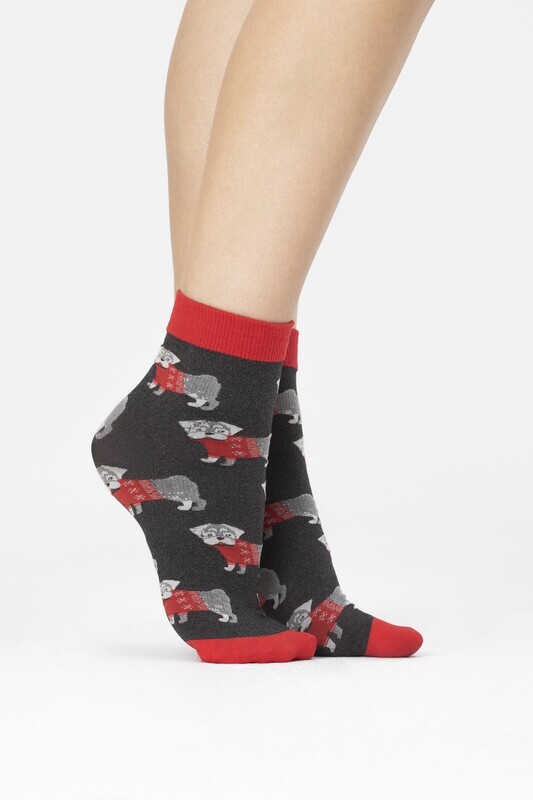 Fiore: Holiday Pup 40 Denier Socks