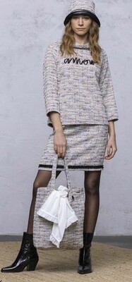 Maloka: Amore Tweed Flare Sweater