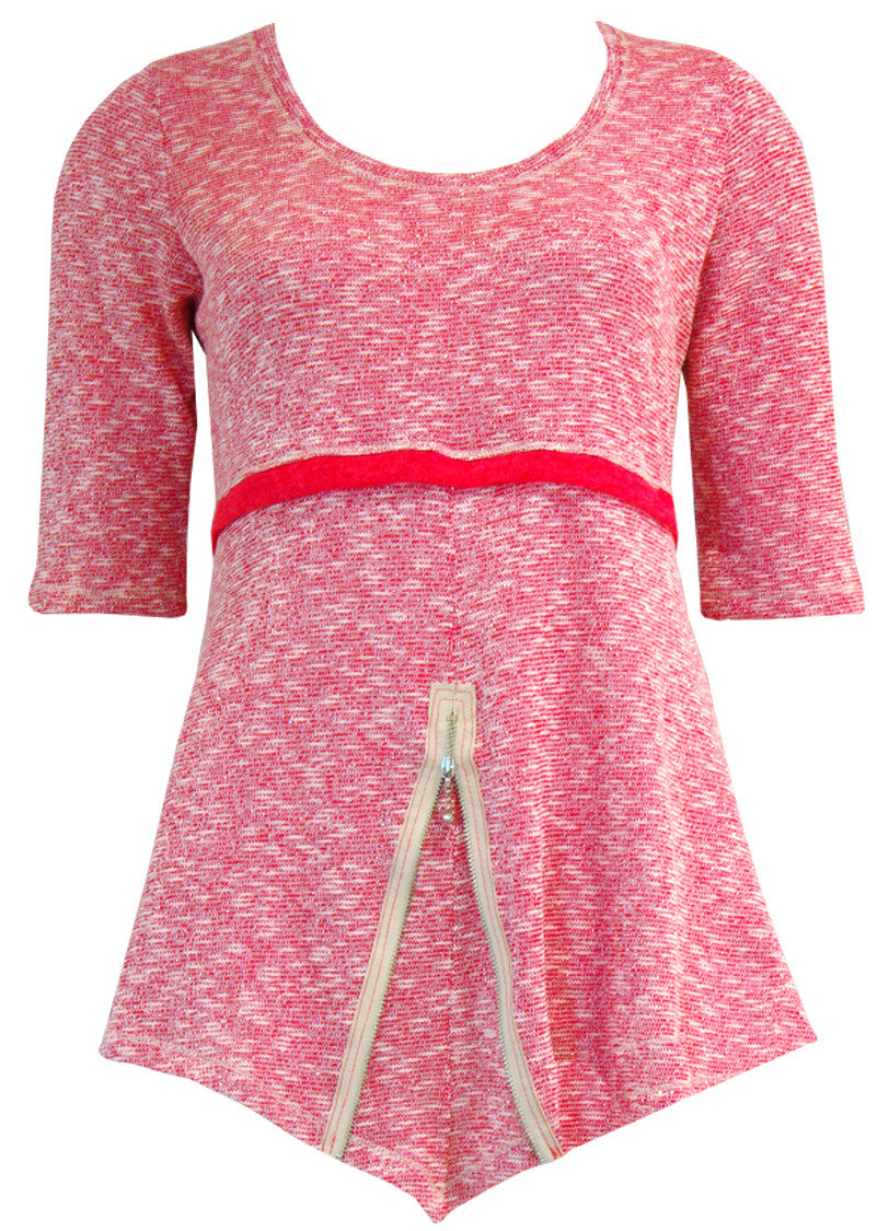 Double Jeu Paris: Unzipped Knit Rose Tunic SOLD OUT