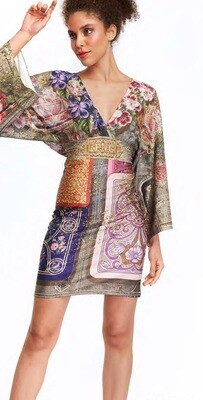 IPNG: Fortune In Flowerland Mini Kimono Dress