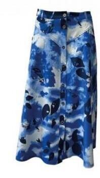 Maloka: Cloud Cotton Tie Dye Midi Skirt