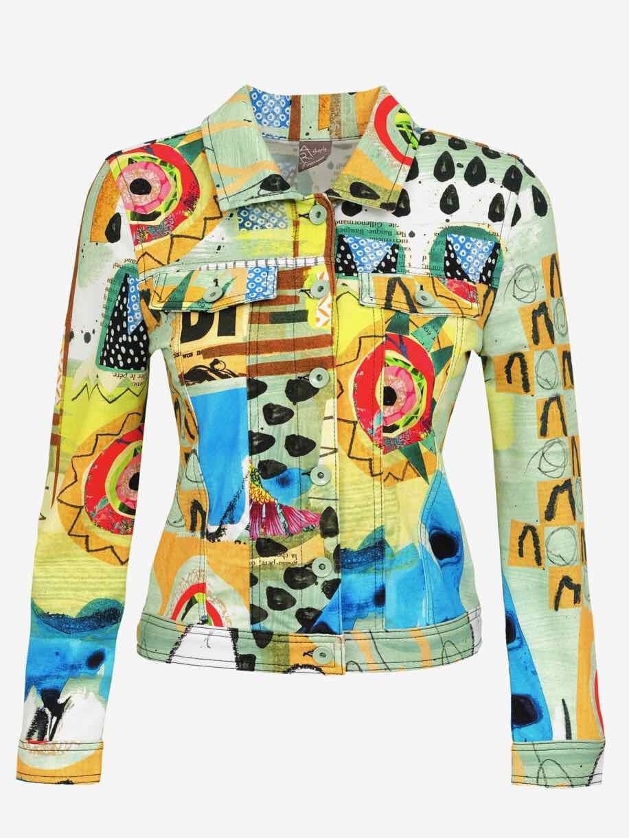 Simply Art Dolcezza: No 286 Abstract Art Soft Denim Jacket