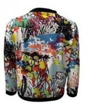 Maloka: Snorkeling Abstract Art Zip Up Cardigan