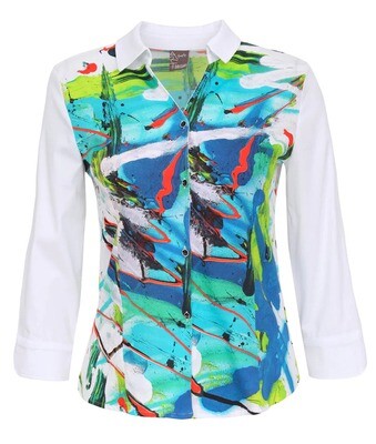 Simply Art Dolcezza: River Of Life Abstract Art Blouse