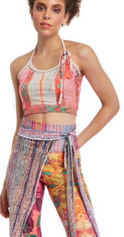 IPNG: Red Hot Patchwork Illusion Halter Plus Waist Corsage