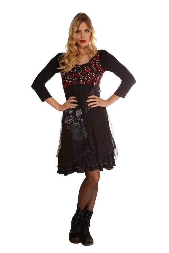 Me Paris: Asymmetrical Tri-Cut Rose Petal Dress SOLD OUT