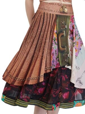IPNG: Let's Go Luggage Illusion Skirt Chiffon