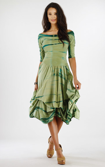 Luna Luz: Rain Forest Cotton Drizzle Dress SOLD OUT