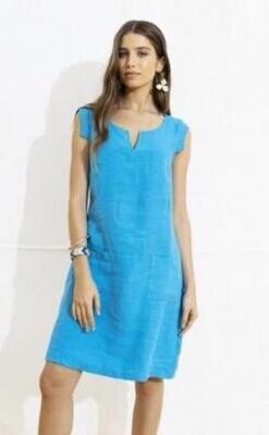 Maloka: Turquoise Rock Linen Dress