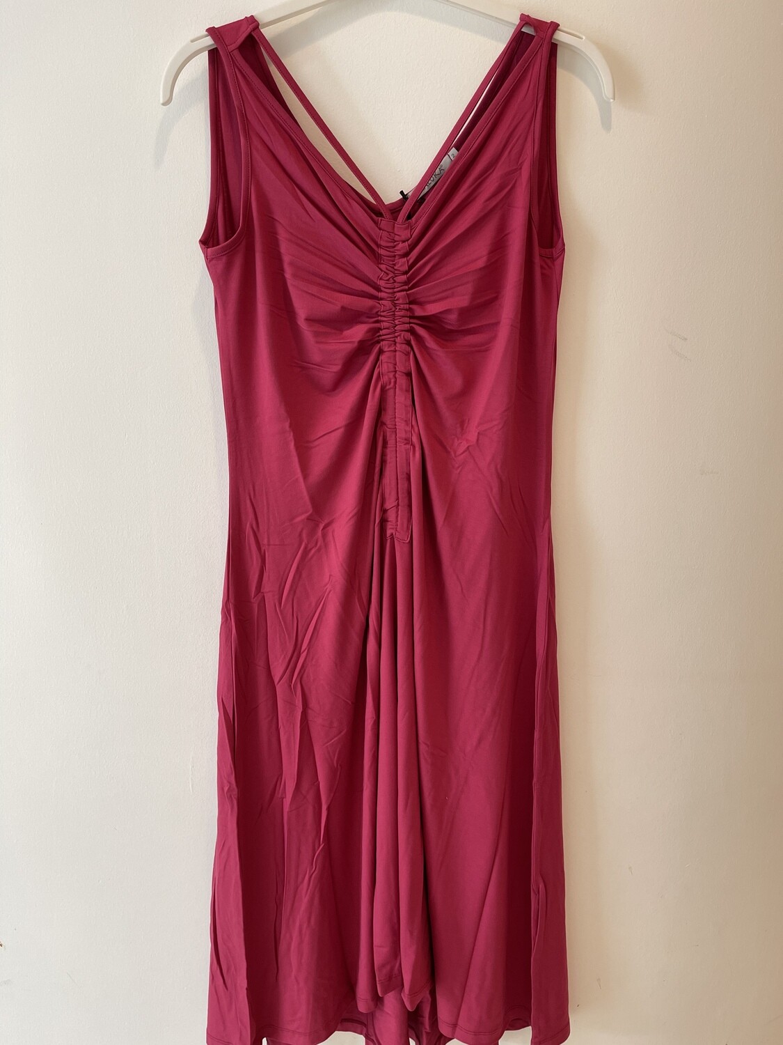 Maloka: Pink Berry Ruched Maxi Dress
