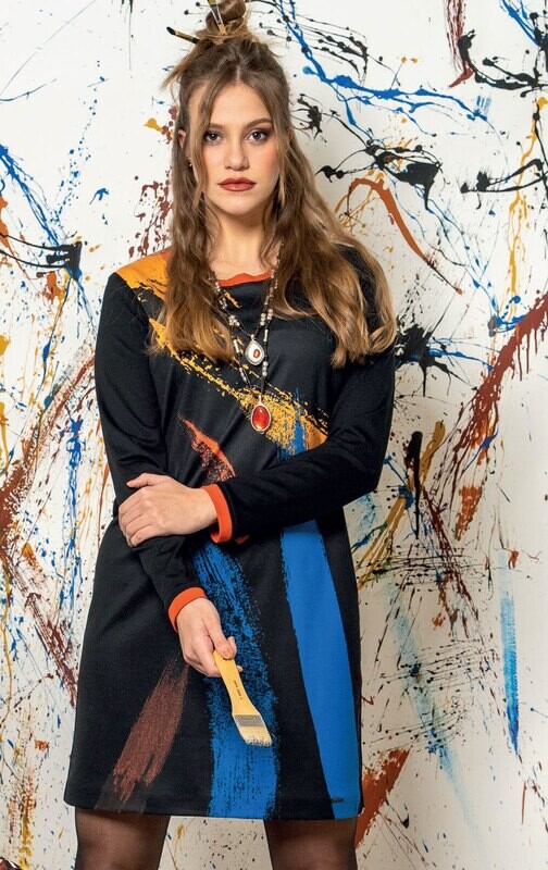 Paul Brial: Exquisite Burst Of Color Dress