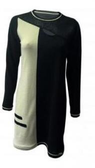 Maloka: Tricot Contrast Sweater Dress