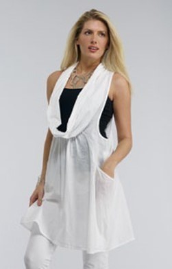 Luna Luz: Asymmetrical Cowl Neck Tunic SOLD OUT