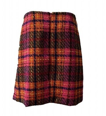 Paul Brial: Pink Orange Tartan Skirt