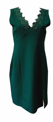 Paul Brial: Green Obsession Crepe Dress