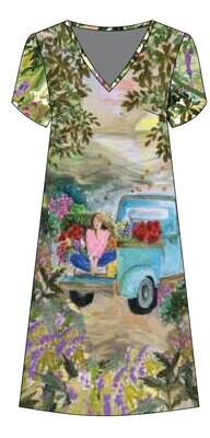 Maloka: Lavender Fields Art T-Shirt Dress