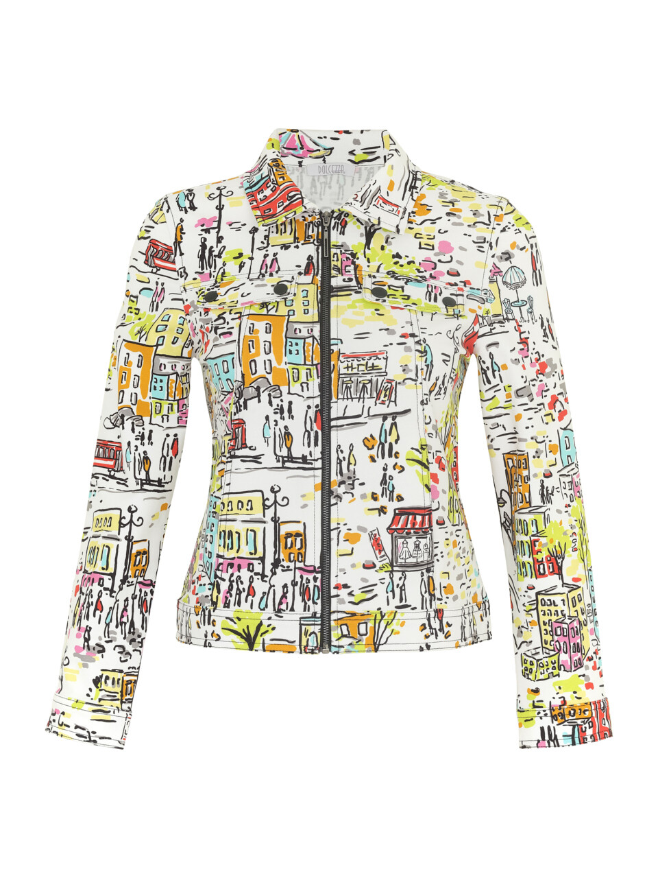 Dolcezza: Love The City Zip Soft Denim Jacket