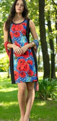 Maloka: Poppies Are Red Contrast Art Dress