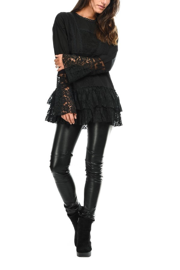 Savage Culture: Luscious Montse in Embroidery & Ruffles Tunic SOLD OUT