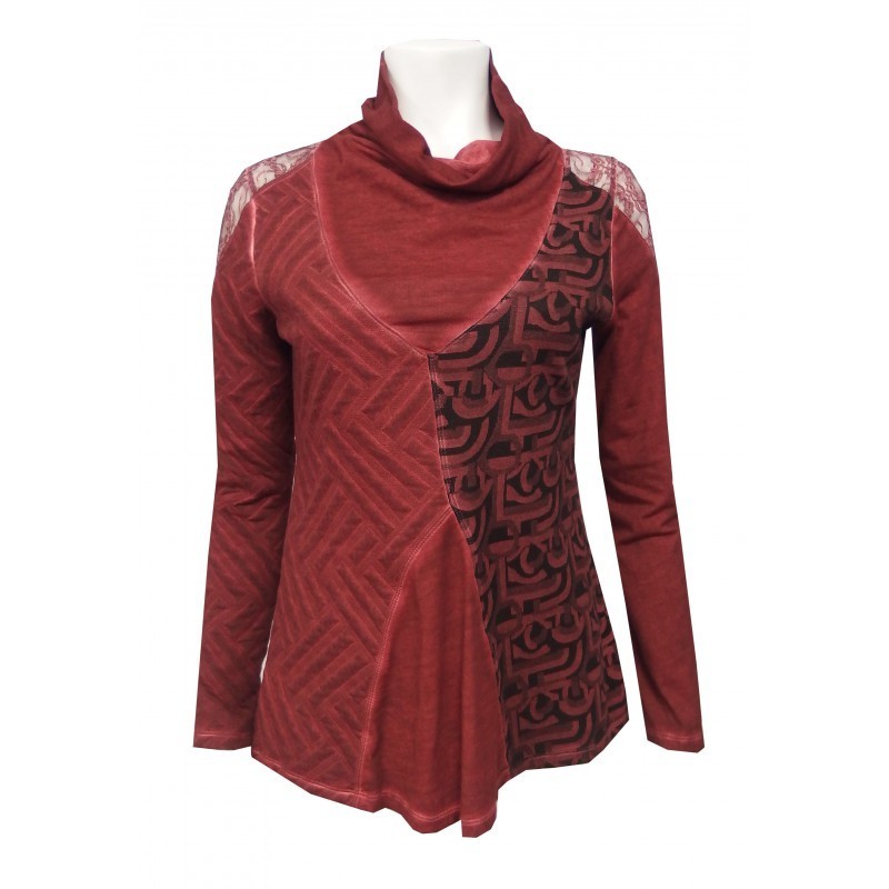 Maloka: Mesh Shoulder Pieced Cotton Tunic SOLD OUT