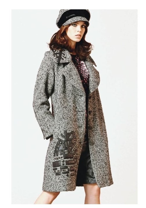Save The Queen: Embroidered Snowflake Wool Alpaca Coat SOLD OUT