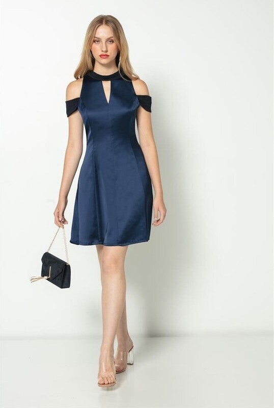 Paul Brial: Cold Shoulder Cocktail Mini Dress