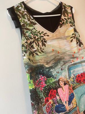 Maloka: Lavender Fields Art Tank Dress