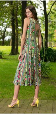 Maloka: Rosette Ribbons Maxi Sundress