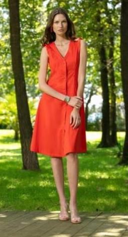 Maloka: Cotton Poplin Flared Shirt Dress