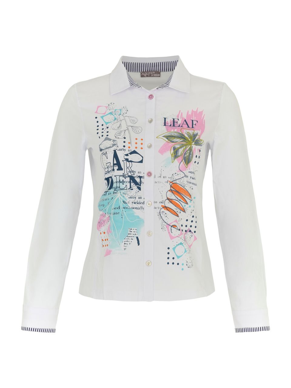 Simply Art Dolcezza: Heureux D'un Printemps Hand Painted Buttoned Shirt