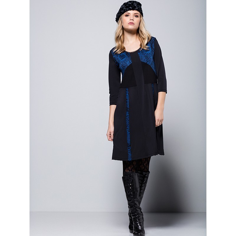 Maloka: Embellished Sweetheart Nylon Jacquard Dress (1 Left in Black/Bordeaux!)