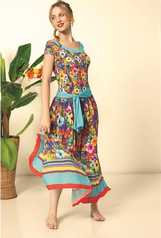 Paul Brial: Isle Of Gardenias Poplin Maxi Dress