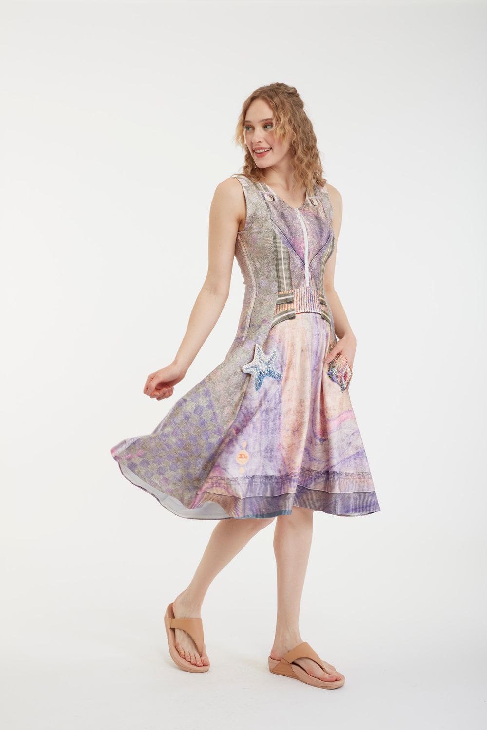 IPNG: Sunisfaction SeaShells Illusion Flared Sundress