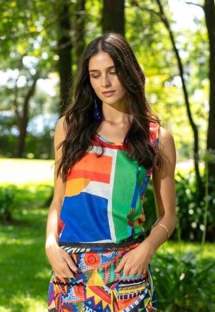 Maloka: Hawaiian Sunset Art Top