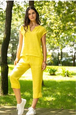 Maloka: Sunshine Linen Cropped Pants